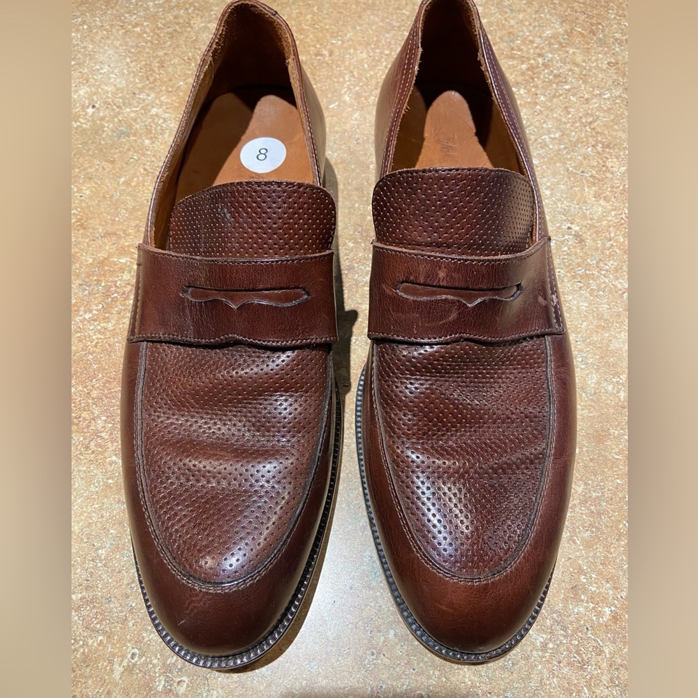 Mens Saks Fifth Avenue Leather Shoes Made In Italy